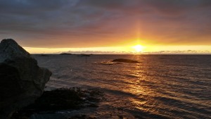 Solnedgång i ishavet