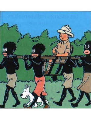 Panel from "Tintin au Congo"